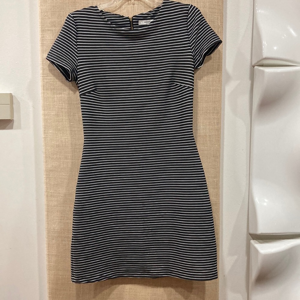 MANGO Striped Mini Dress